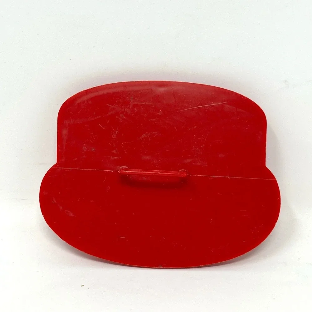 Vtg Tupperware Cookie Cutters Red Plastic with Handles SET of 4 Pig Rabbit Cake
